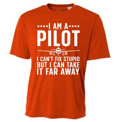 Funny Pilot Art For Men Women Aircraft Themed Airplane Pilot Cooling Performance Crew T-Shirt