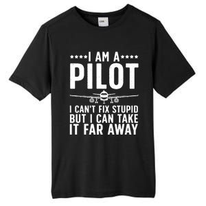 Funny Pilot Art For Men Women Aircraft Themed Airplane Pilot Tall Fusion ChromaSoft Performance T-Shirt