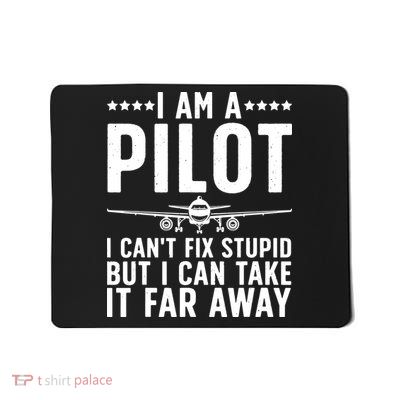 Funny Pilot Art For Men Women Aircraft Themed Airplane Pilot Mousepad