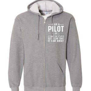 Funny Pilot Art For Men Women Aircraft Themed Airplane Pilot Full Zip Hoodie