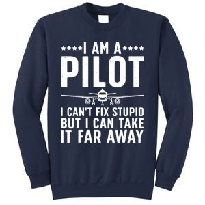 Funny Pilot Art For Men Women Aircraft Themed Airplane Pilot Sweatshirt