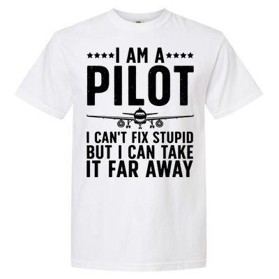 Funny Pilot Art For Men Women Aircraft Themed Airplane Pilot Garment-Dyed Heavyweight T-Shirt