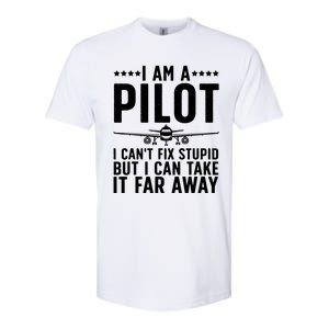 Funny Pilot Art For Men Women Aircraft Themed Airplane Pilot Softstyle CVC T-Shirt