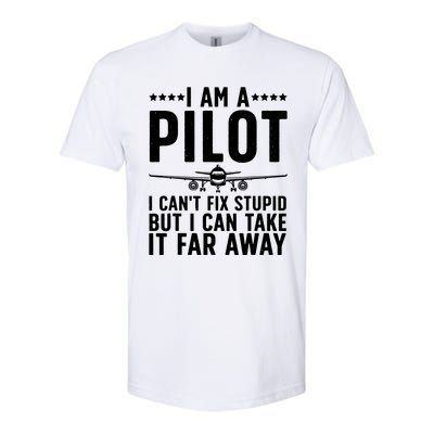 Funny Pilot Art For Men Women Aircraft Themed Airplane Pilot Softstyle CVC T-Shirt