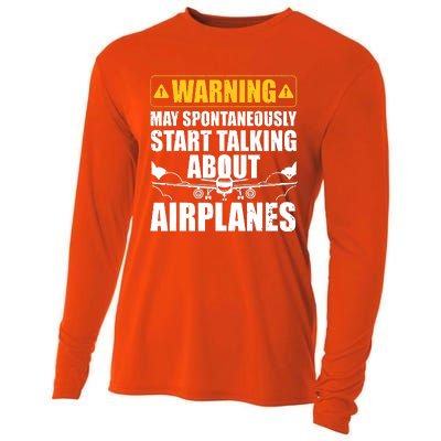 Funny Pilot Art For Men Women Aviation Pilot Airplane Lovers Cooling Performance Long Sleeve Crew