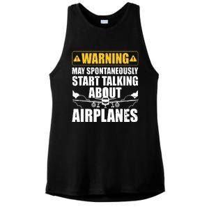 Funny Pilot Art For Men Women Aviation Pilot Airplane Lovers Ladies PosiCharge Tri-Blend Wicking Tank