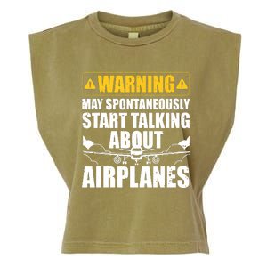 Funny Pilot Art For Men Women Aviation Pilot Airplane Lovers Garment-Dyed Women's Muscle Tee