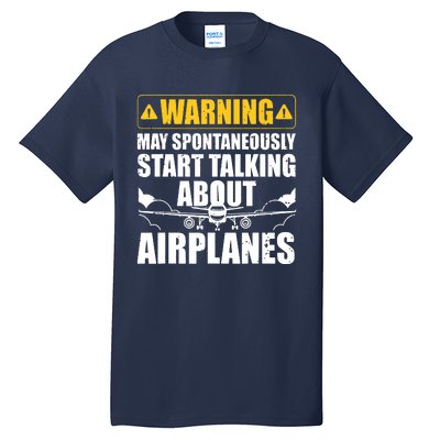 Funny Pilot Art For Men Women Aviation Pilot Airplane Lovers Tall T-Shirt