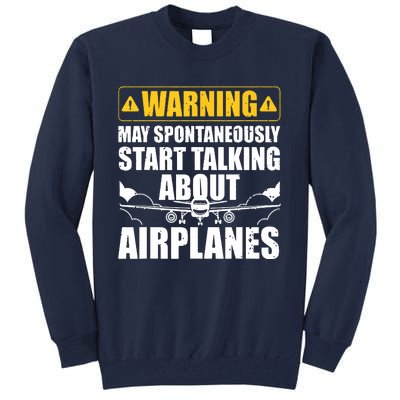 Funny Pilot Art For Men Women Aviation Pilot Airplane Lovers Tall Sweatshirt