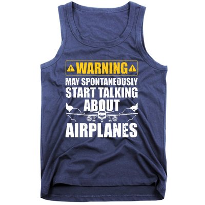 Funny Pilot Art For Men Women Aviation Pilot Airplane Lovers Tank Top