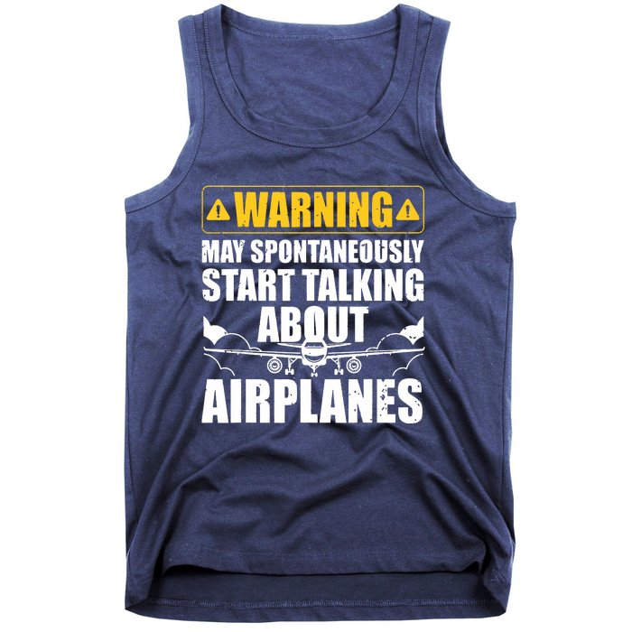 Funny Pilot Art For Men Women Aviation Pilot Airplane Lovers Tank Top