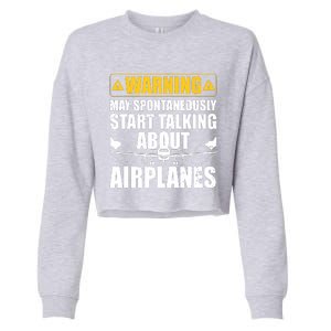 Funny Pilot Art For Men Women Aviation Pilot Airplane Lovers Cropped Pullover Crew