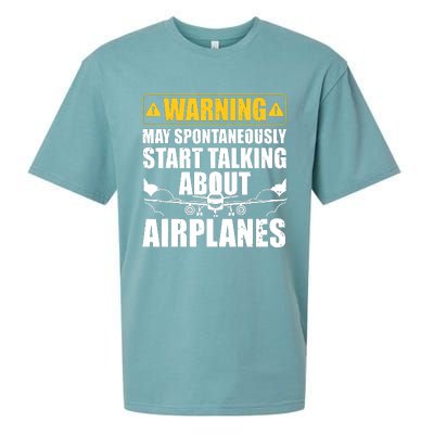 Funny Pilot Art For Men Women Aviation Pilot Airplane Lovers Sueded Cloud Jersey T-Shirt