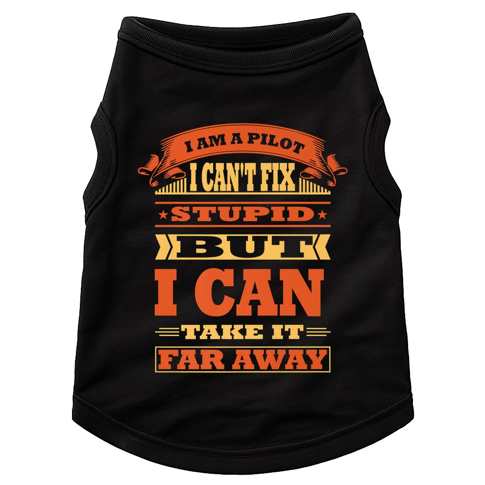 Funny Pilot Art For Men Women Vintage Pilot Doggie Tank