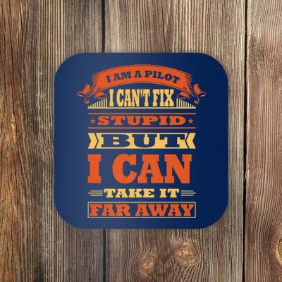 Funny Pilot Art For Men Women Vintage Pilot Coaster