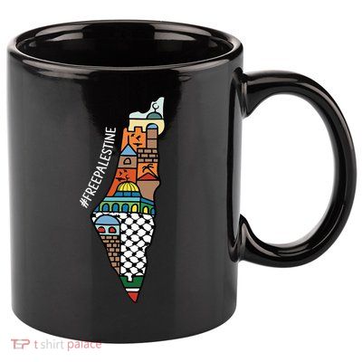 Free Palestine Activist Peace Sign World Peace Palestine 11oz C Handle Ceramic Mug
