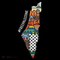 Free Palestine Activist Peace Sign World Peace Palestine Flatbill Hat