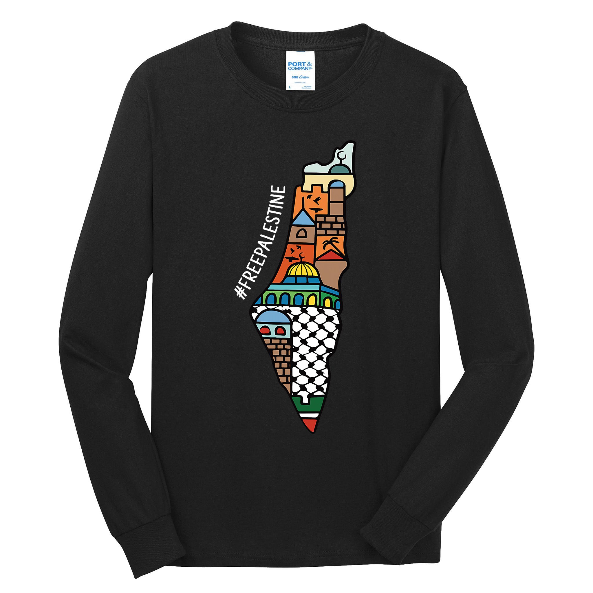 Free Palestine Activist Peace Sign World Peace Palestine Tall Long Sleeve T-Shirt