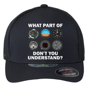 Funny Pilot Art Men Women Aviation Airline Pilot Instruments Flexfit Unipanel Trucker Cap