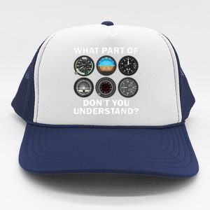 Funny Pilot Art Men Women Aviation Airline Pilot Instruments Trucker Hat