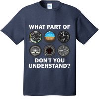 Funny Pilot Art Men Women Aviation Airline Pilot Instruments T-Shirt