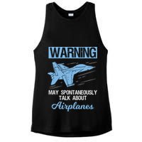 Funny Pilot Aviation Jet Fighter Aeroplane Plane Ladies PosiCharge Tri-Blend Wicking Tank