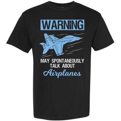 Funny Pilot Aviation Jet Fighter Aeroplane Plane Garment-Dyed Heavyweight T-Shirt