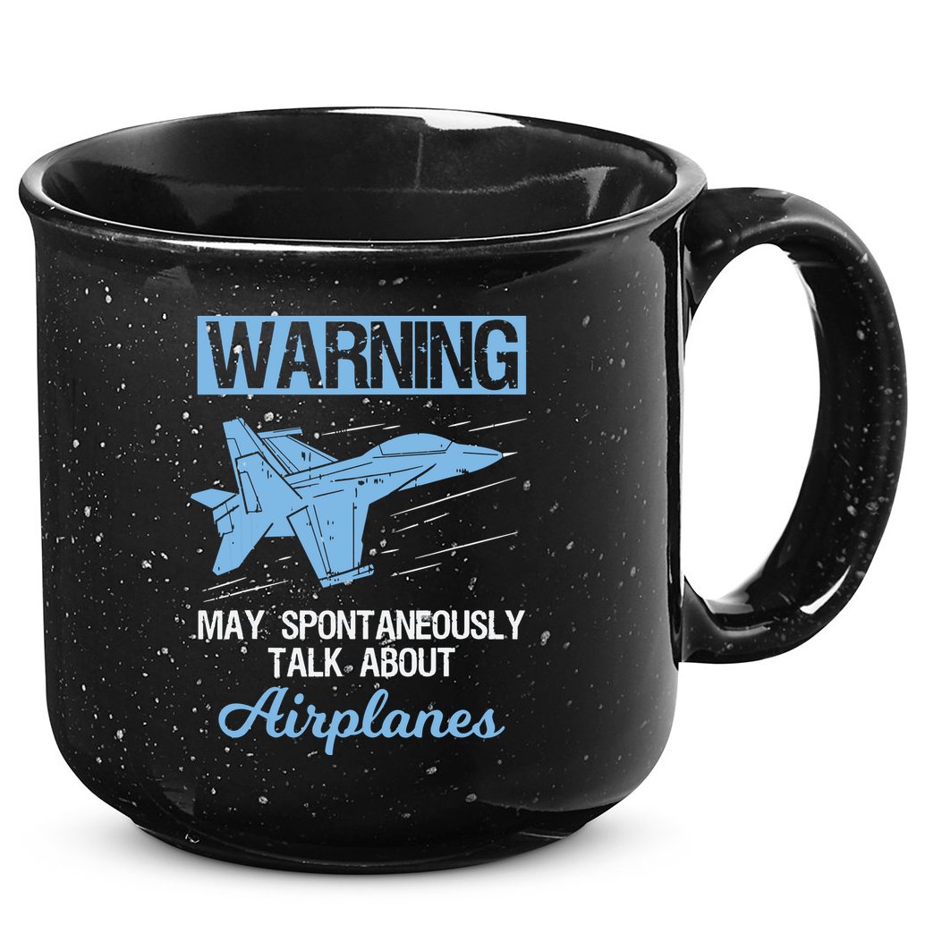 Funny Pilot Aviation Jet Fighter Aeroplane Plane 15oz Campfire Ceramic Mug