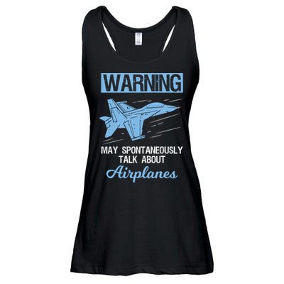 Funny Pilot Aviation Jet Fighter Aeroplane Plane Ladies Essential Flowy Tank