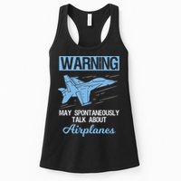 Funny Pilot Aviation Jet Fighter Aeroplane Plane Womens Tank Top