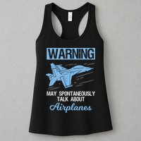 Funny Pilot Aviation Jet Fighter Aeroplane Plane Womens Tank Top