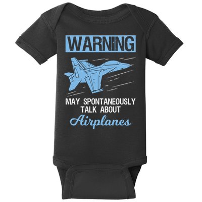 Funny Pilot Aviation Jet Fighter Aeroplane Plane Baby Bodysuit