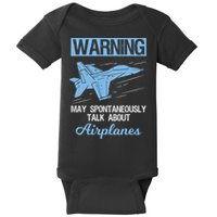 Funny Pilot Aviation Jet Fighter Aeroplane Plane Baby Bodysuit