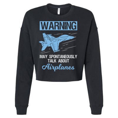 Funny Pilot Aviation Jet Fighter Aeroplane Plane Cropped Pullover Crew