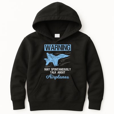 Funny Pilot Aviation Jet Fighter Aeroplane Plane Kids Hoodie