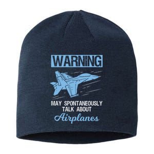 Funny Pilot Aviation Jet Fighter Aeroplane Plane Sustainable Beanie