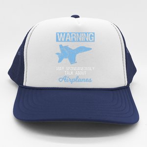 Funny Pilot Aviation Jet Fighter Aeroplane Plane Trucker Hat