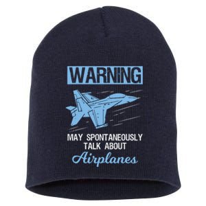 Funny Pilot Aviation Jet Fighter Aeroplane Plane Short Acrylic Beanie