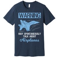 Funny Pilot Aviation Jet Fighter Aeroplane Plane Premium T-Shirt