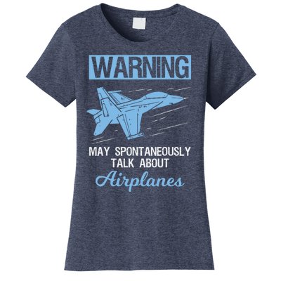 Funny Pilot Aviation Jet Fighter Aeroplane Plane Women's T-Shirt