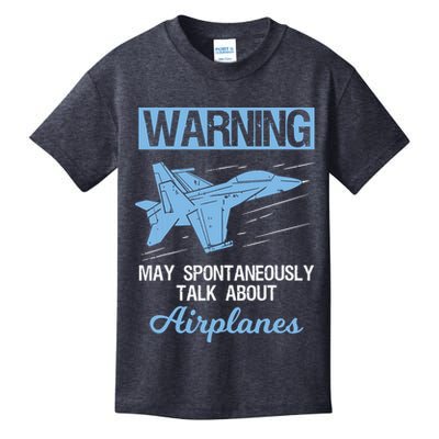 Funny Pilot Aviation Jet Fighter Aeroplane Plane Kids T-Shirt