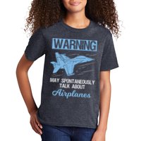 Funny Pilot Aviation Jet Fighter Aeroplane Plane Kids T-Shirt