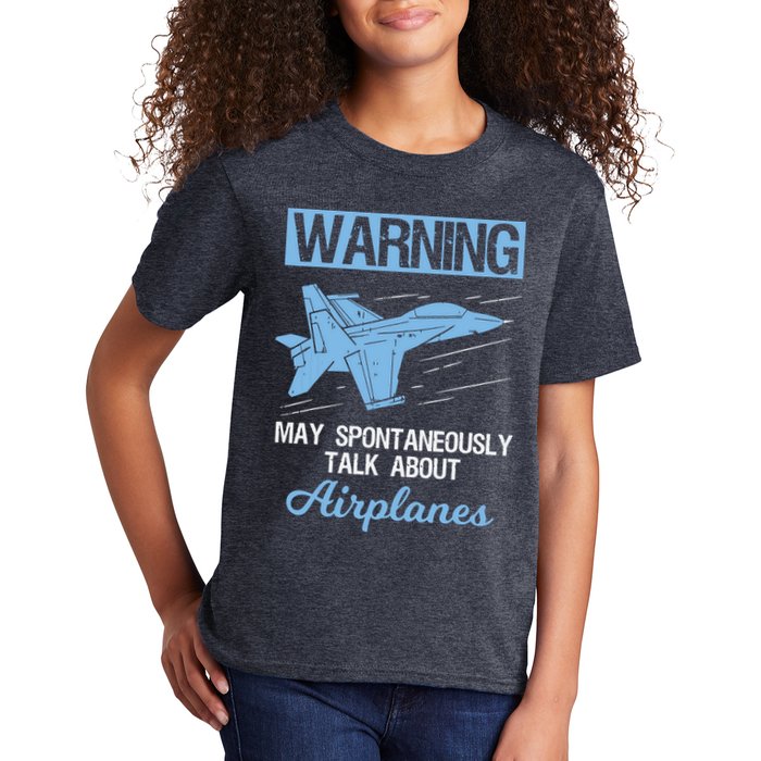 Funny Pilot Aviation Jet Fighter Aeroplane Plane Kids T-Shirt