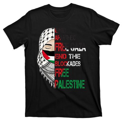 Free Palestine Arabic Palestine Gaza Jerusalem Support Flag T-Shirt