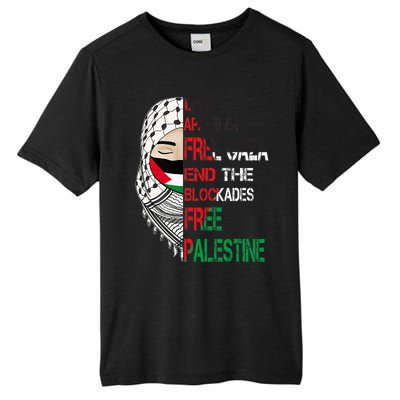 Free Palestine Arabic Palestine Gaza Jerusalem Support Flag Tall Fusion ChromaSoft Performance T-Shirt