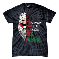 Free Palestine Arabic Palestine Gaza Jerusalem Support Flag Tie-Dye T-Shirt