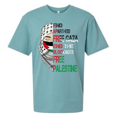 Free Palestine Arabic Palestine Gaza Jerusalem Support Flag Sueded Cloud Jersey T-Shirt