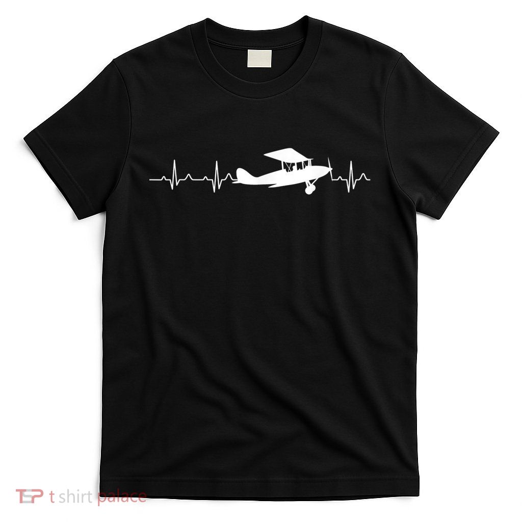 Flying Pilot , Aviation Heartbeat T-Shirt