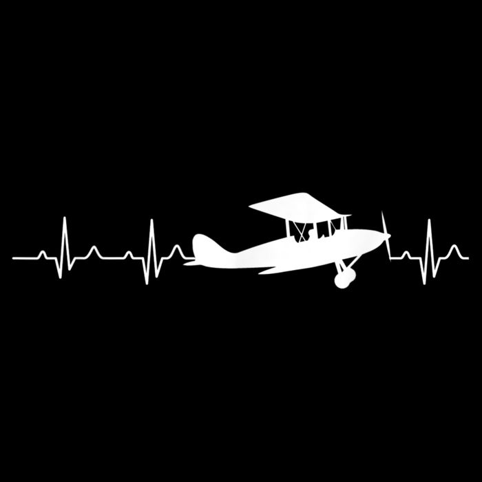 Flying Pilot , Aviation Heartbeat V-Neck T-Shirt