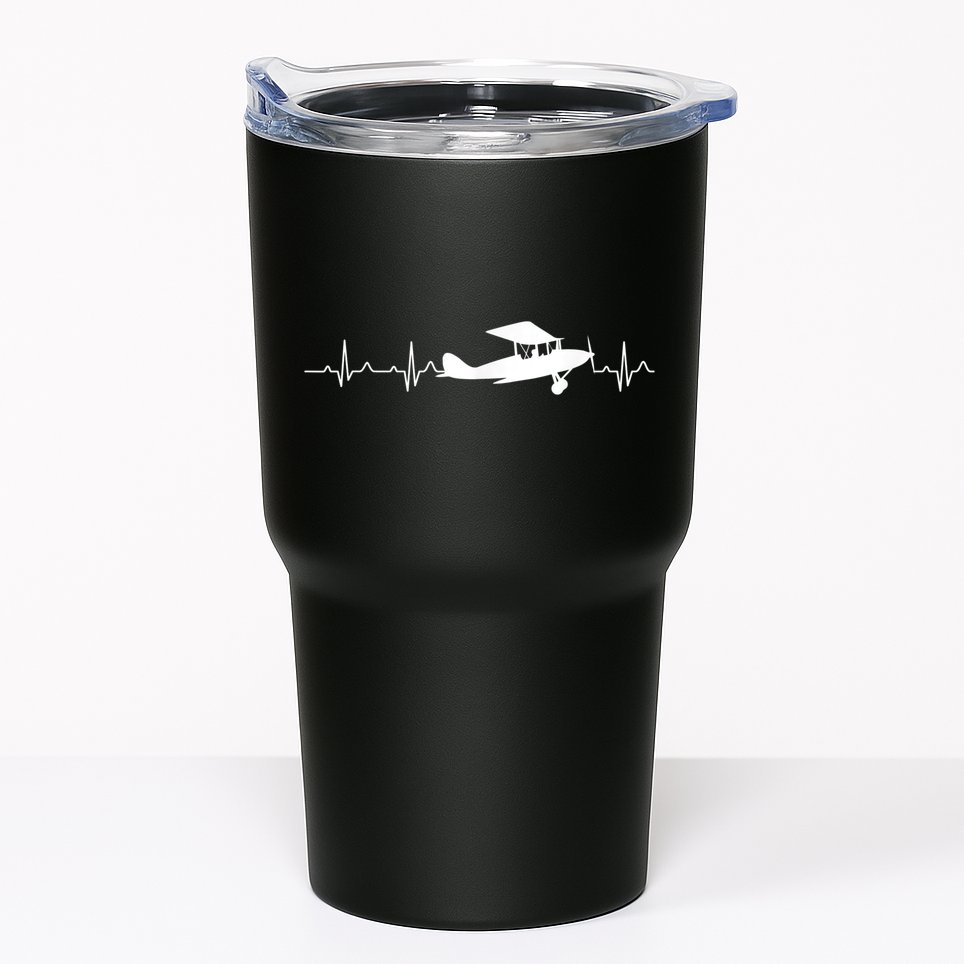 Flying Pilot , Aviation Heartbeat Tumbler
